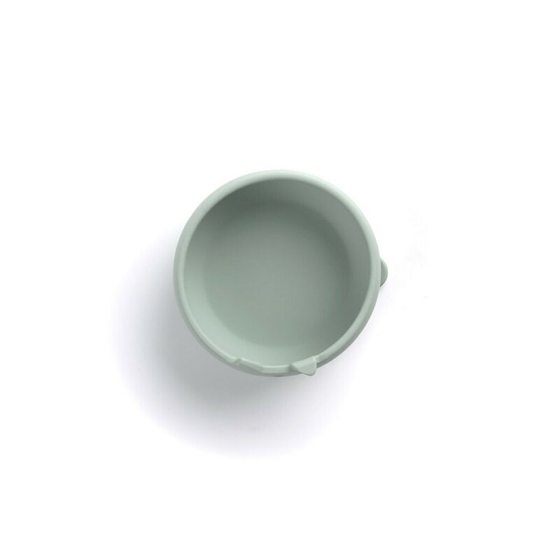 Set de masa, Jane, Din silicon, 2 piese, Cu bol si lingurita, BPA Free, Mint