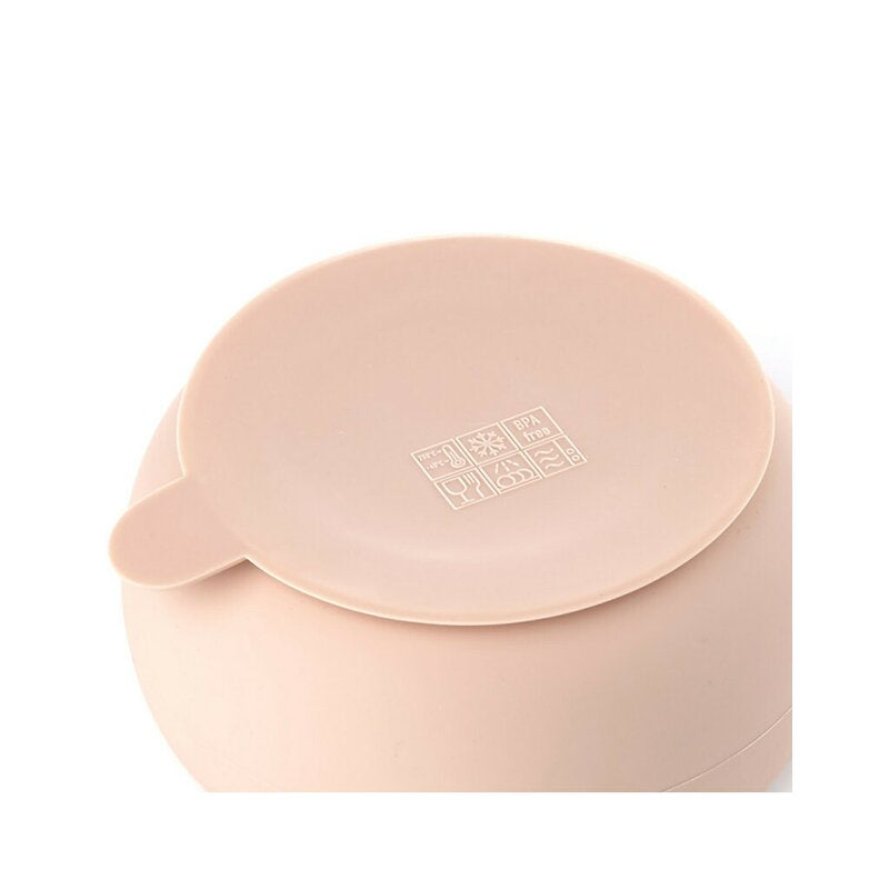 Set de masa, Jane, Din silicon, 2 piese, Cu bol si lingurita, BPA Free, Pale