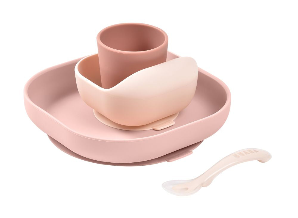 Set de Masă Silicon Beaba 4 Piese