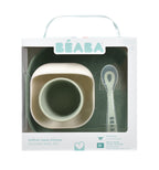 Set de masa din silicon Beaba 4 piese pentru primele mese