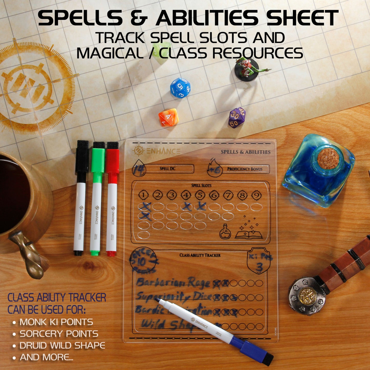 Set Fișe Reutilizabile DnD - Character Sheets Premium pentru Dungeons & Dragons