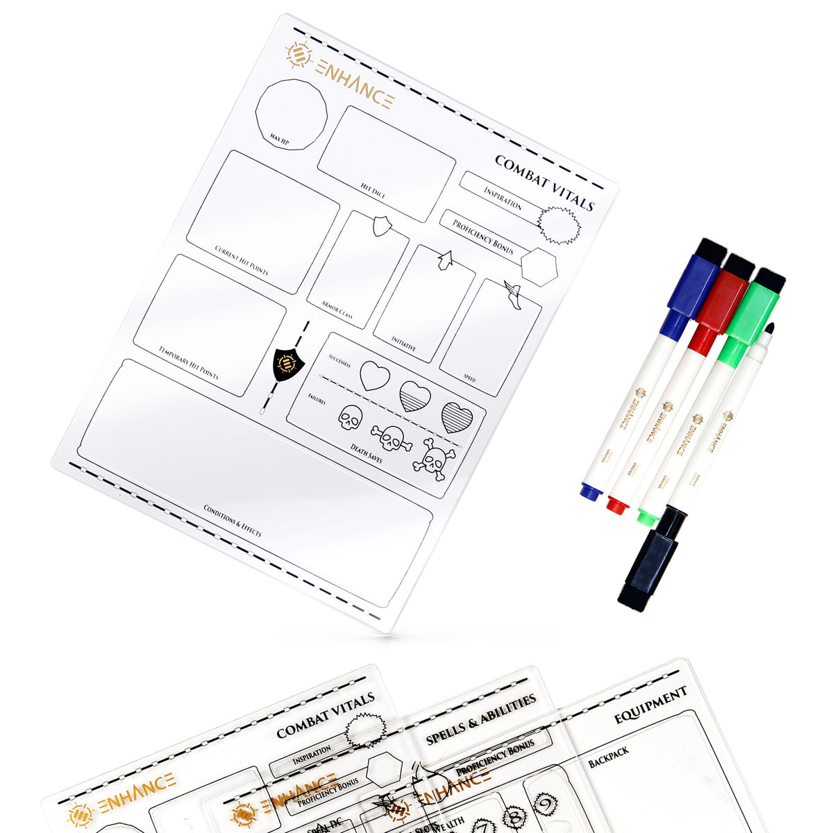 Set Fișe Reutilizabile DnD - Character Sheets Premium pentru Dungeons & Dragons