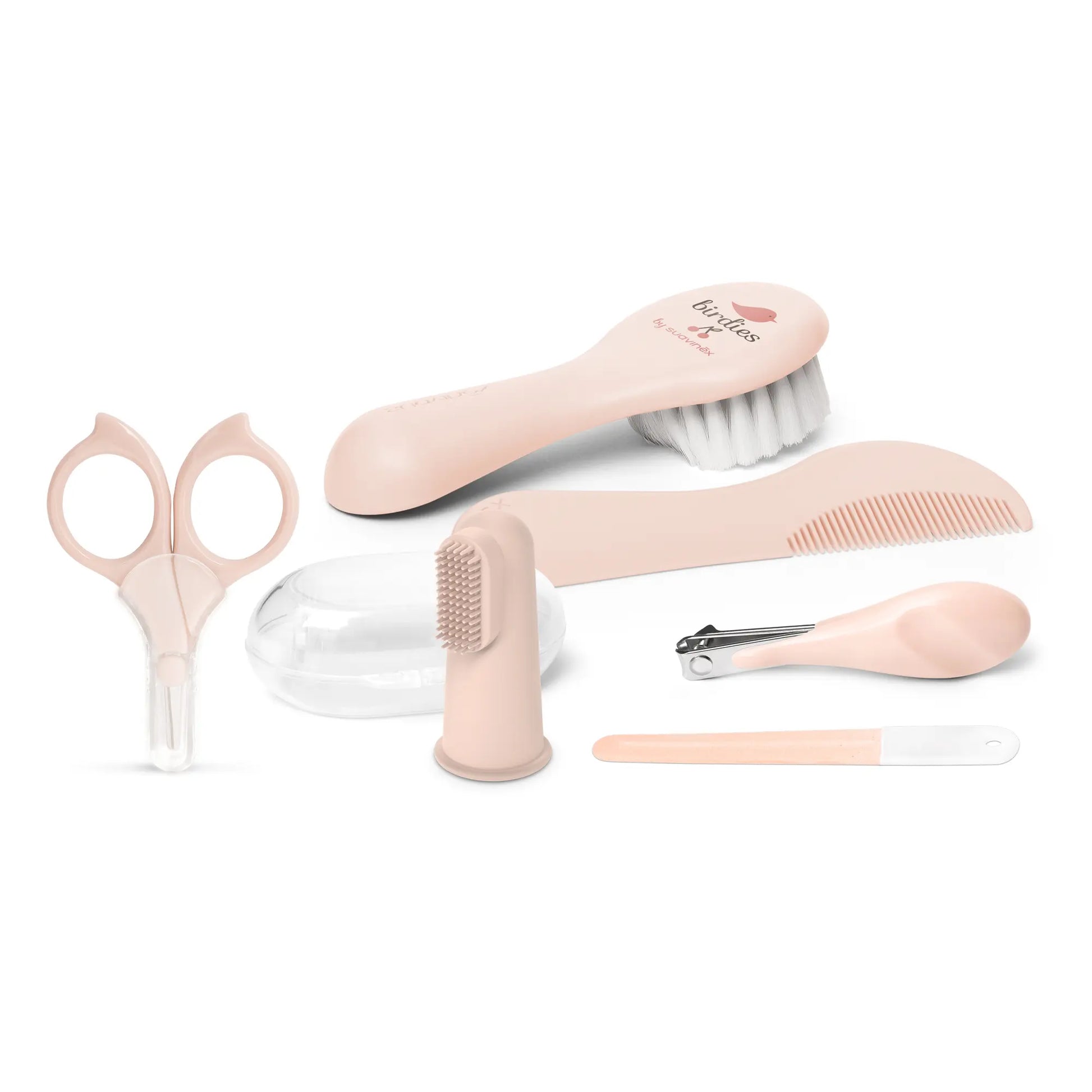 Set îngrijire bebeluși Suavinex Roz - pieptene și perie