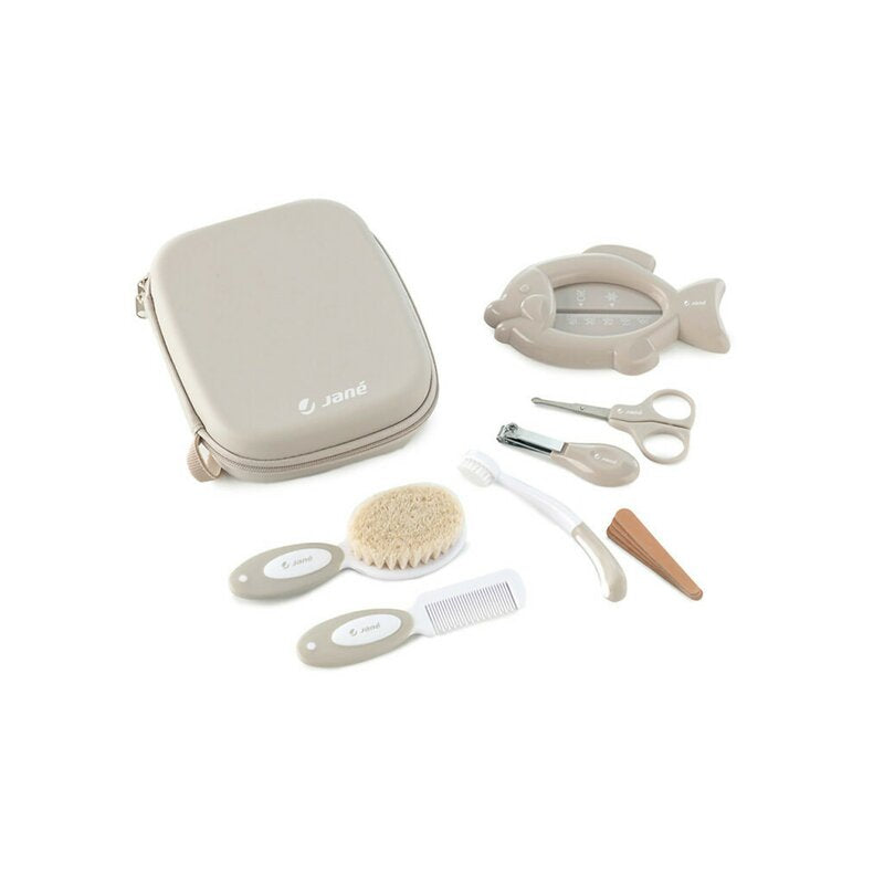 Set ingrijire, Jane, Contine forfecuta, unghiera, pile, de unghii, perie de par, pieptene, termometru baie si periuta de dinti, Sand