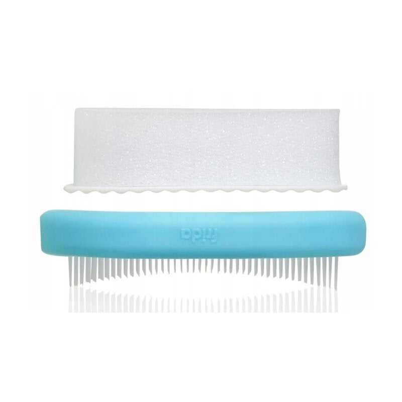 Set ingrijire scalp, Fridababy, DermaFrida, 3 in 1, Pentru dermatita seboreica la bebelusi, Include perie, burete si pieptene, Cu suport cu ventuza, De la nastere, Alb