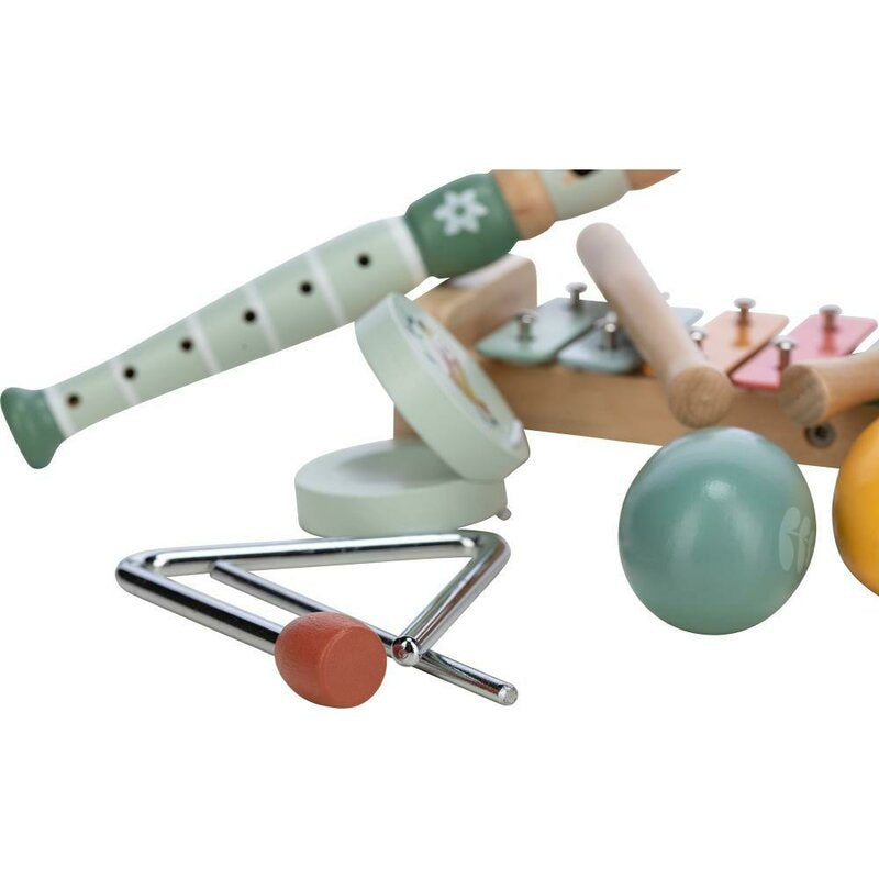 Set instrumente muzicale, Free2Play, 5 in 1, Contine xilofon, Fluier, Din lemn, Conform cu standardul european de securitate EN71/123, 3 ani+, Multicolor