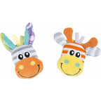 Set jucarii zornaitoare Playgro Jungle Wrist Rattle si Foot Finder 2 sosete si 2 bratari