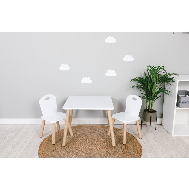 Set masă și două scaune FreeON Athena, alb – fotografia 9 a produsului