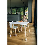 Set masă și două scaune FreeON Bear, alb – fotografia 5 a produsului