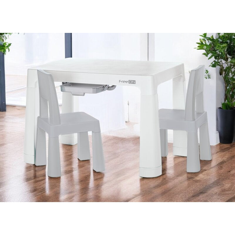 Set masă și două scaune FreeON Neo, gri – fotografia 3 a produsului