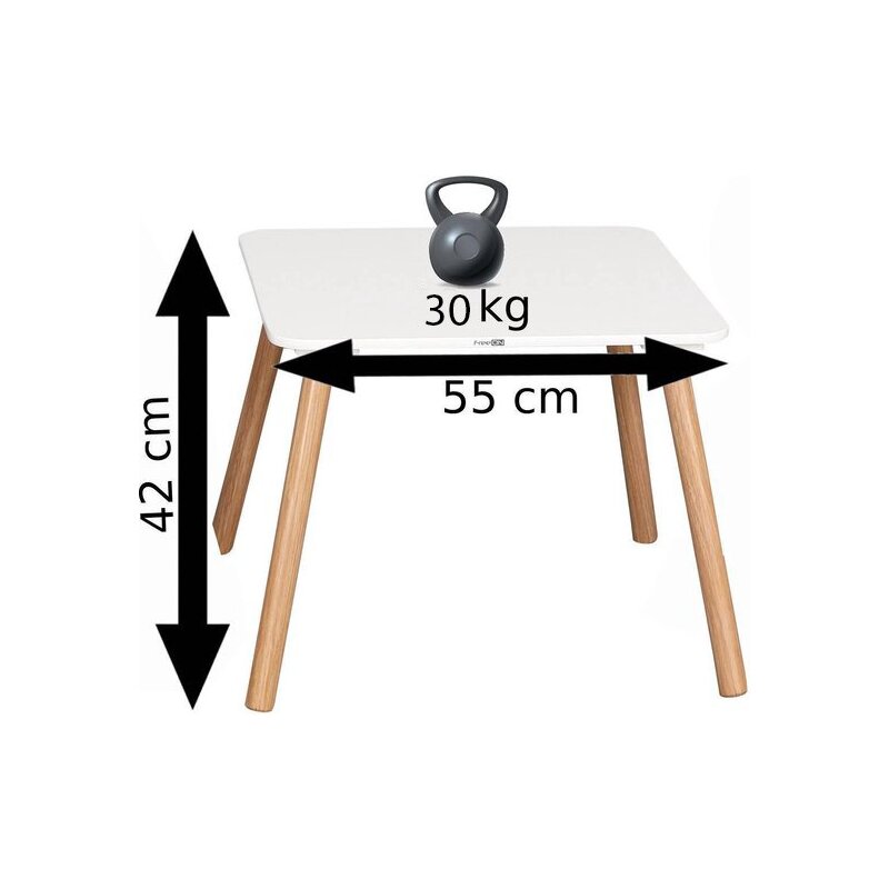 Set masă și două scaune FreeON Athena, alb – fotografia 23 a produsului