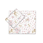 Set pentru cărucior MimiNu Sweet Deer Pink, păturică 60x70 cm