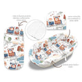 Set pentru landou MimiNu Zoo in Train, 3 piese