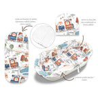 Set pentru landou MimiNu Zoo in Train, 3 piese