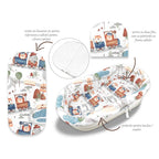 Set pentru landou MimiNu Zoo in Train, 3 piese
