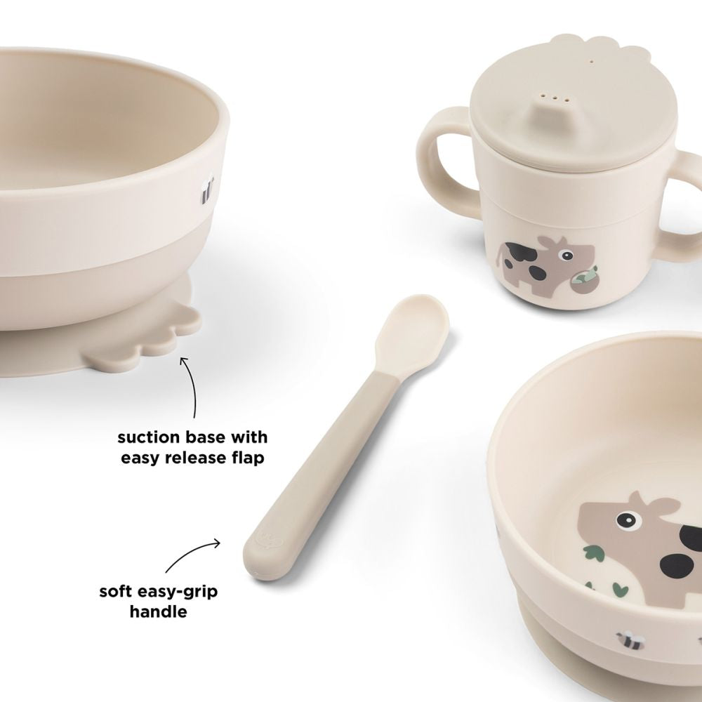 Set prima masa cu ventuza Done by Deer Foodie Tiny Farm Sand