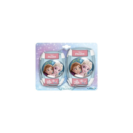 Set protectii cotiere si genunchiere pentru copii, Stamp, Disney, Frozen, Marime universala, Potrivite pentru role, trotineta sau patine, Albastru