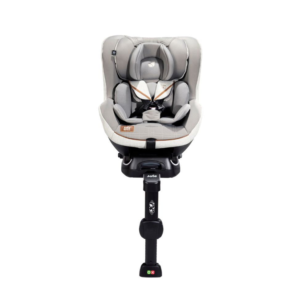 Set scaun auto i-Size Joie i-Quest Signature Oyster, 40-105 cm + Baza i-Size i-Base LX 2, certificat R129