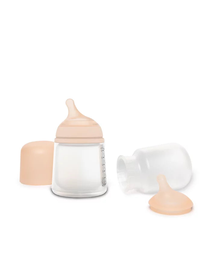 Set Suavinex Zero Zero biberon anticolici + tetina + saculet de rezerva