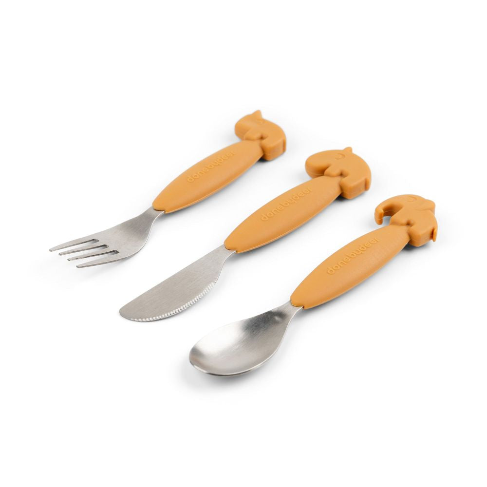 Set tacamuri Done by Deer Easy-grip Deer Friends Mustard - detaliu