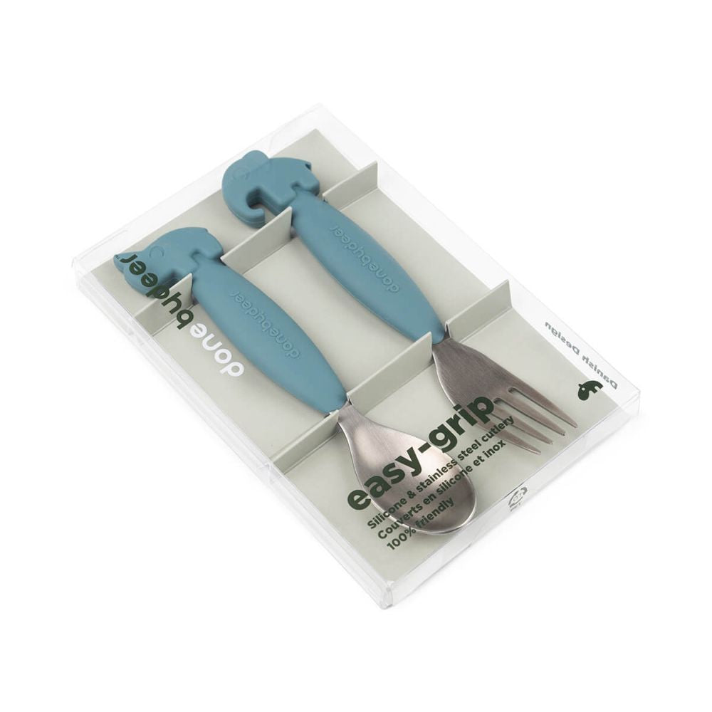 Set tacamuri Done by Deer Easy-Grip Inox Deer Friends Blue