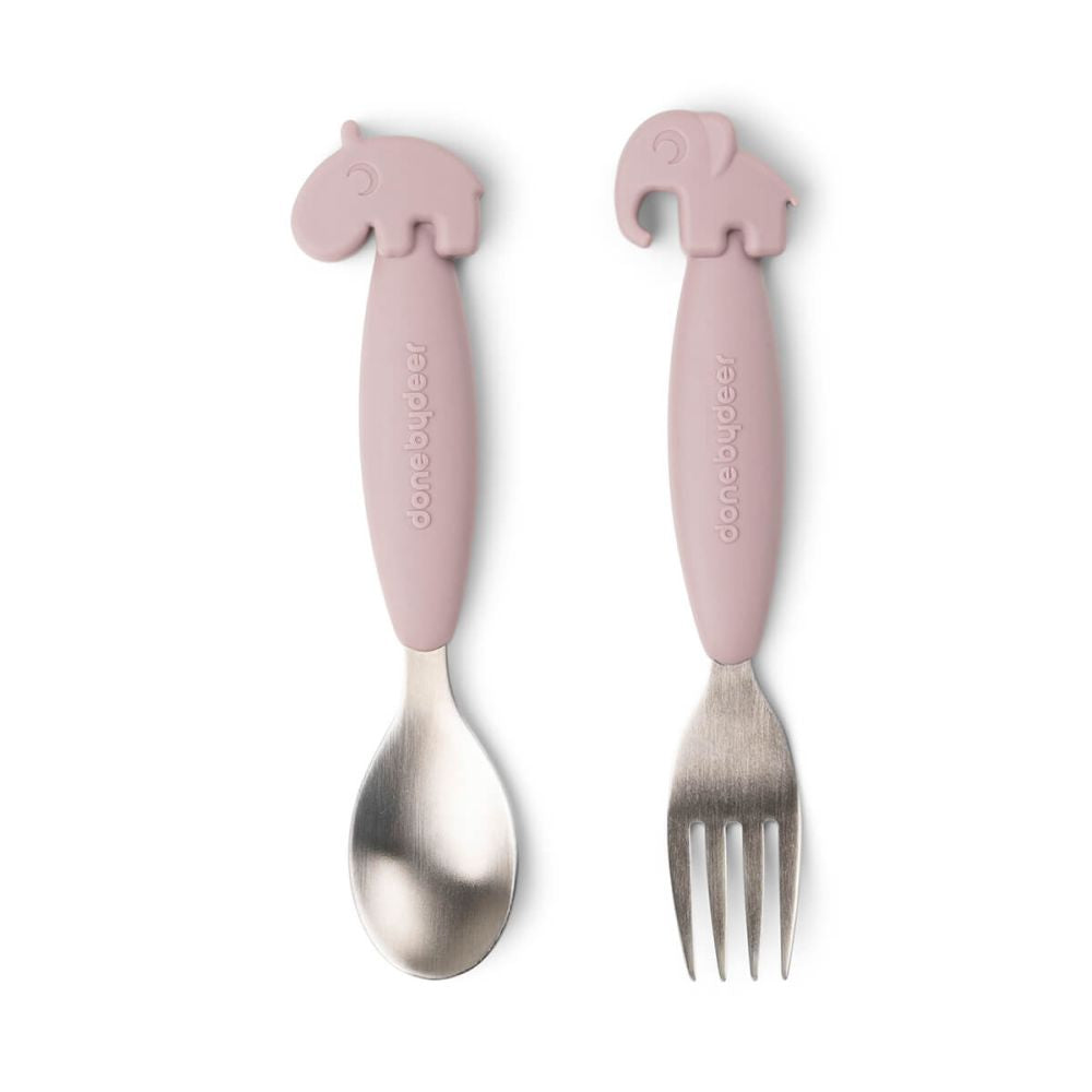 Set tacamuri Done by Deer Easy-Grip Inox Deer Friends Powder, imagine 1