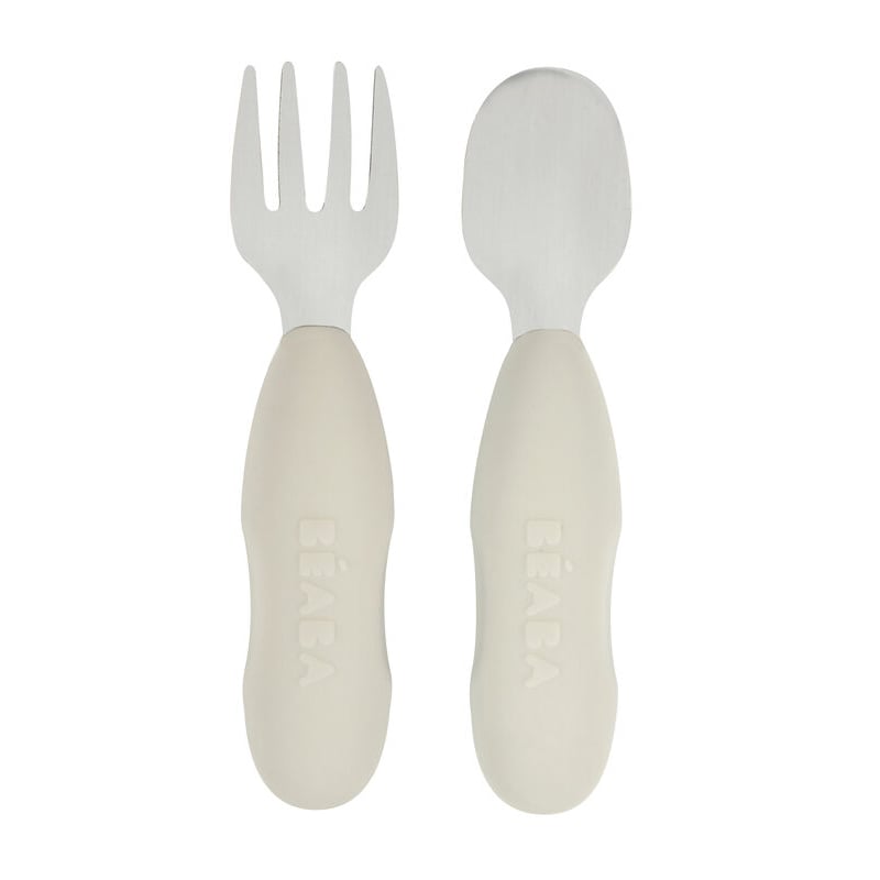 Set tacamuri din inox Beaba Velvet Grey