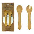 Set tacamuri din silicon Petite&Mars Take&Match 6 luni+ Ocru, imagine 2