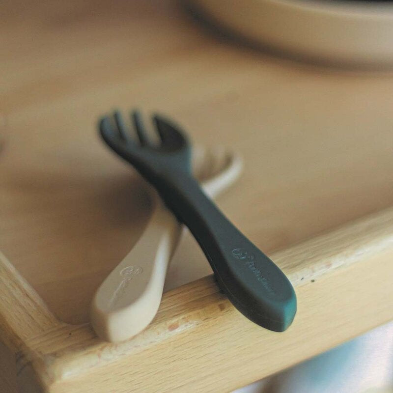 Set tacamuri, Petite&Mars, Take&Match, Din silicon, Fara BPA 6 luni+, Verde inchis