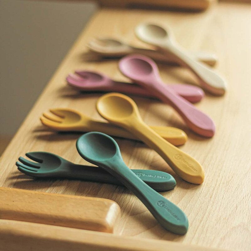 Set tacamuri, Petite&Mars, Take&Match, Din silicon, Fara BPA 6 luni+, Verde inchis