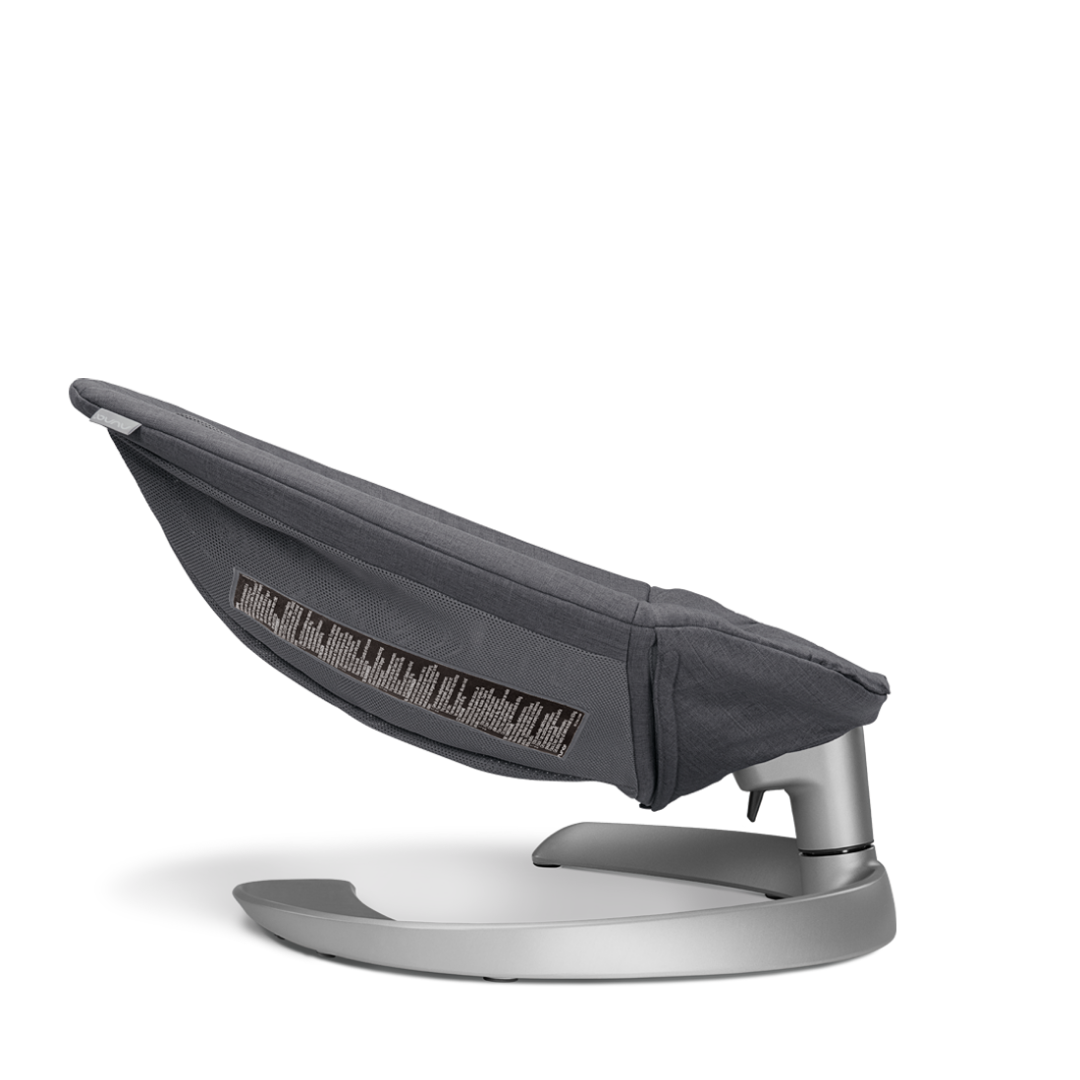 Nuna - Sezlong Leaf Grow Granite cu bara de jucarii inclusa