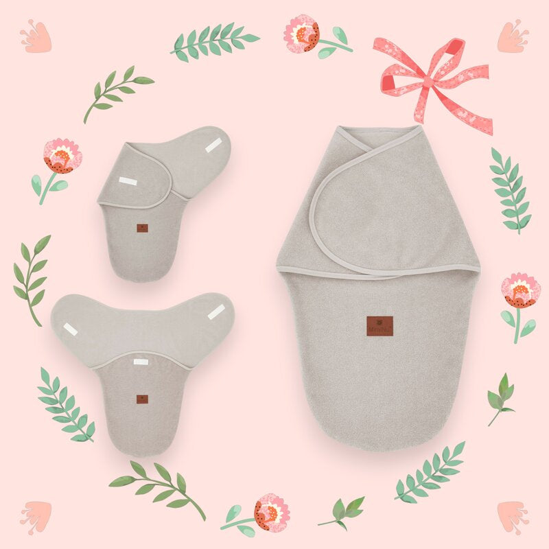 Sistem de infasare, MimiNu, Pentru bebe, 0 - 3 luni, Din tesatura thermofrotte, Beige