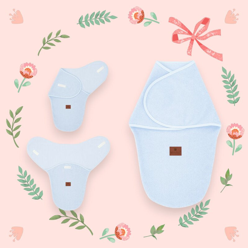 Sistem de infasare, MimiNu, Pentru bebe, 0 - 3 luni, Din tesatura thermofrotte, Blue