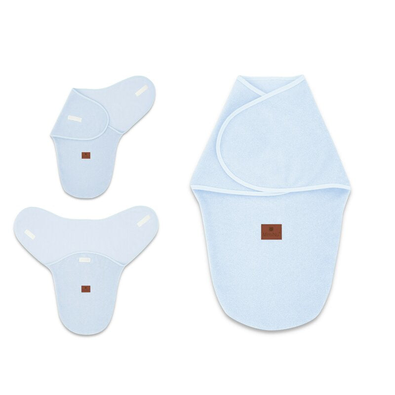 Sistem de infasare, MimiNu, Pentru bebe, 0 - 3 luni, Din tesatura thermofrotte, Blue