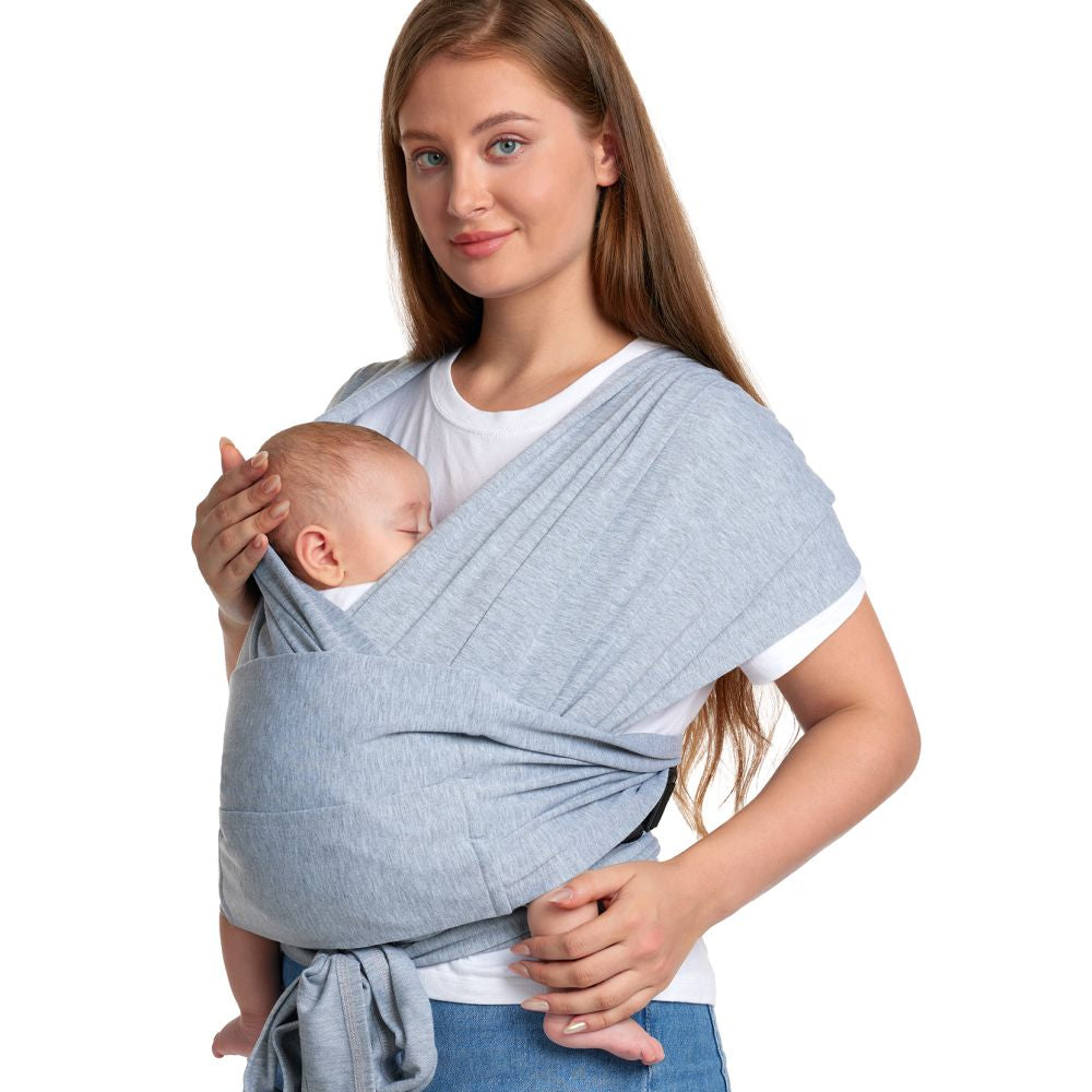 Sistem Purtare Wrap cu Inele Momcozy Grey Nou Nascuti XXS-XXL