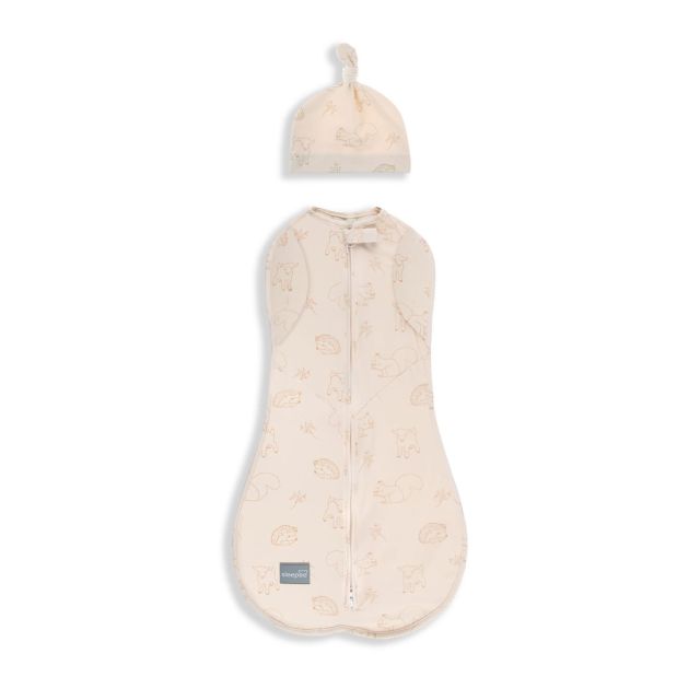 Saculet Swaddle infasat Bebe Bumbac + Caciulita - Second Step