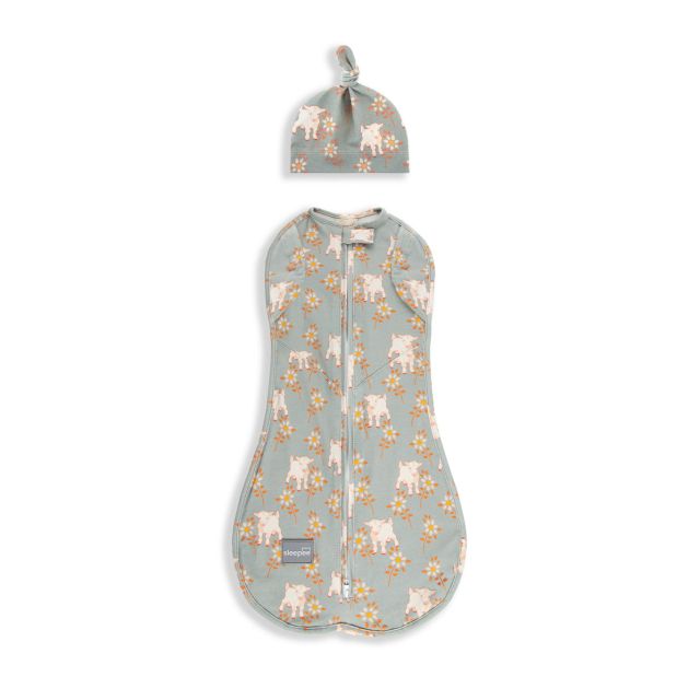 Saculet Swaddle infasat Bebe Bumbac + Caciulita - Second Step