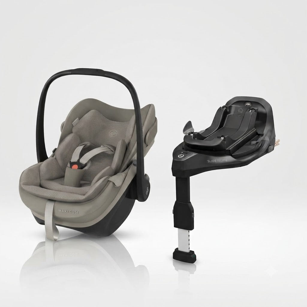 Scoica auto Maxi-Cosi Pebble Slide Pro Sapphire Sand cu baza - detaliu