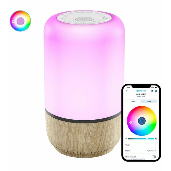 Lampă de Noapte Inteligentă Maxi-Cosi Soothe Light & Sound, Sunete Liniștitoare, Wi-Fi, Alb