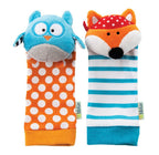 Sosete jucarie bbluv Duo Bufnita si Vulpe, bumbac organic
