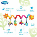 Spirala cu jucarii Playgro Amazing Garden Twirly Whirly pentru carucior si patut 33 cm