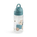 Sticlă cu pai pentru copii Done by Deer Tiny Farm Albastru 350 ml