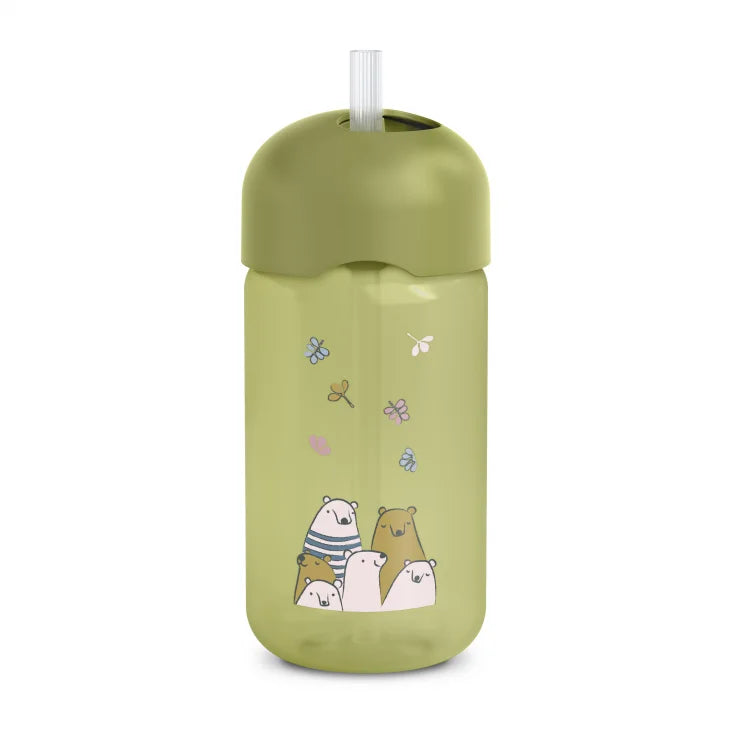 Sticla de apa cu pai Suavinex Bears 340 ml