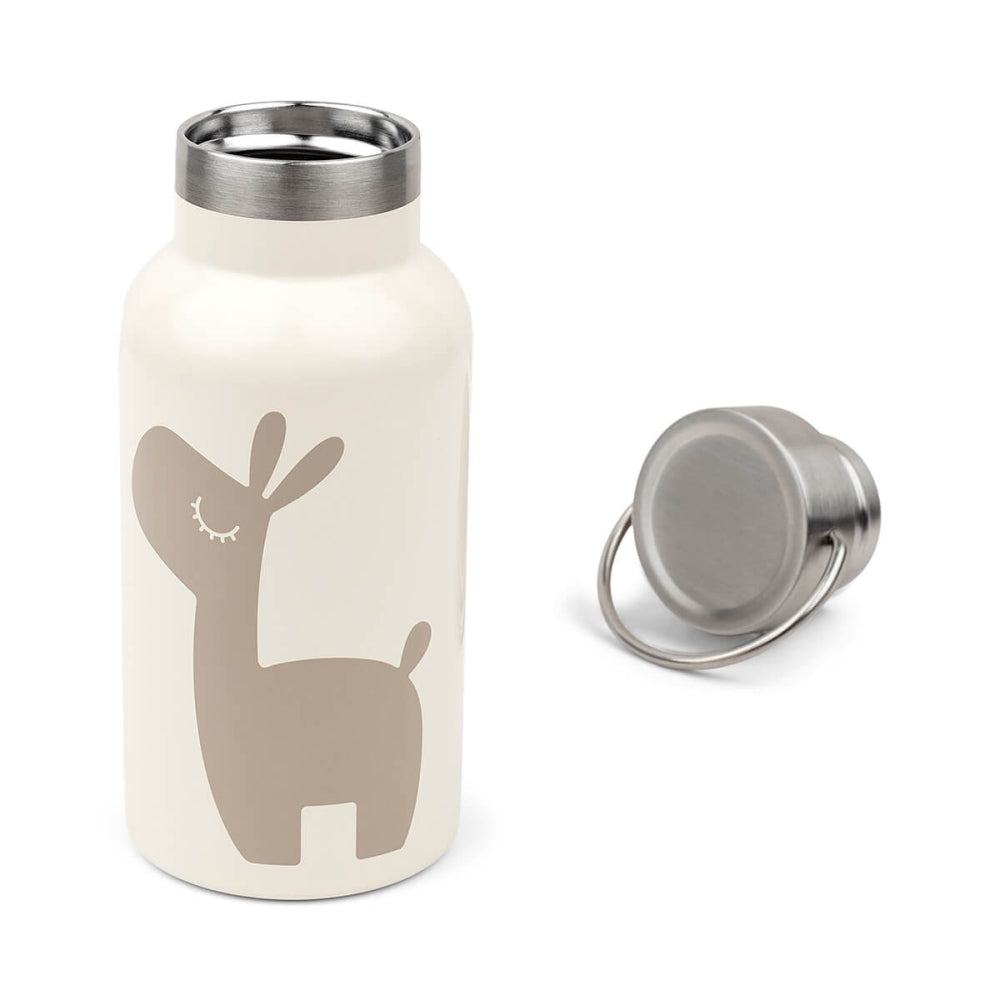 Sticlă termos Done by Deer Lalee Bej detaliu personaj