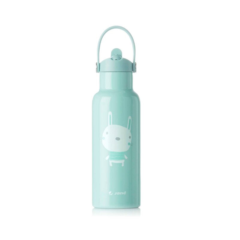 Sticla termos lichide, Jane, Din otel inoxidabil, Cu mentinere de temperatura de pana la 12 ore, 500 ml, Bpa Free, Conform cu EN 1186:2022EN 12546-1:2000UNE EN 14372:2005, Mint
