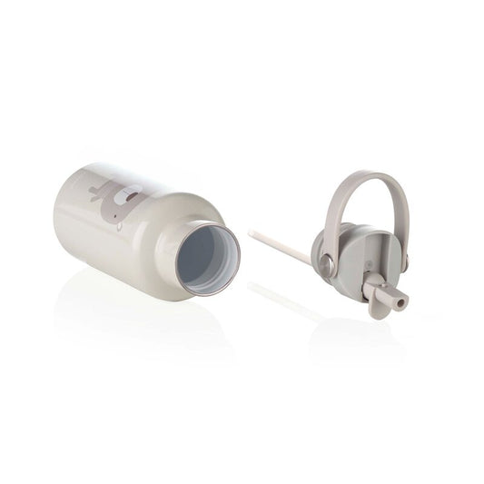 Sticla termos lichide, Jane, Din otel inoxidabil, Cu mentinere de temperatura de pana la 12 ore, 500 ml, Bpa Free, Conform cu EN 1186:2022EN 12546-1:2000UNE EN 14372:2005, Sand