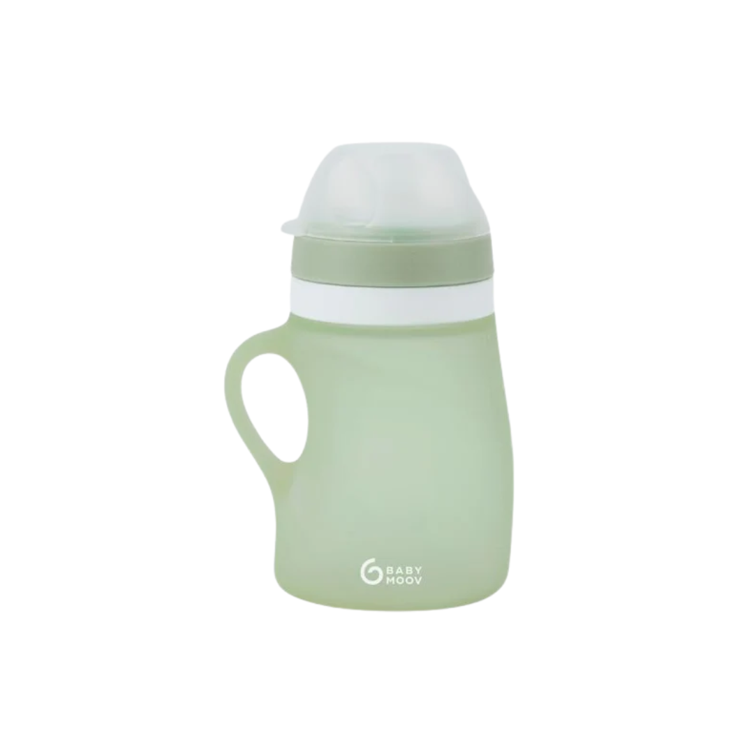 Sticlă Ergonomică din Silicon Babymoov 150ml Verde