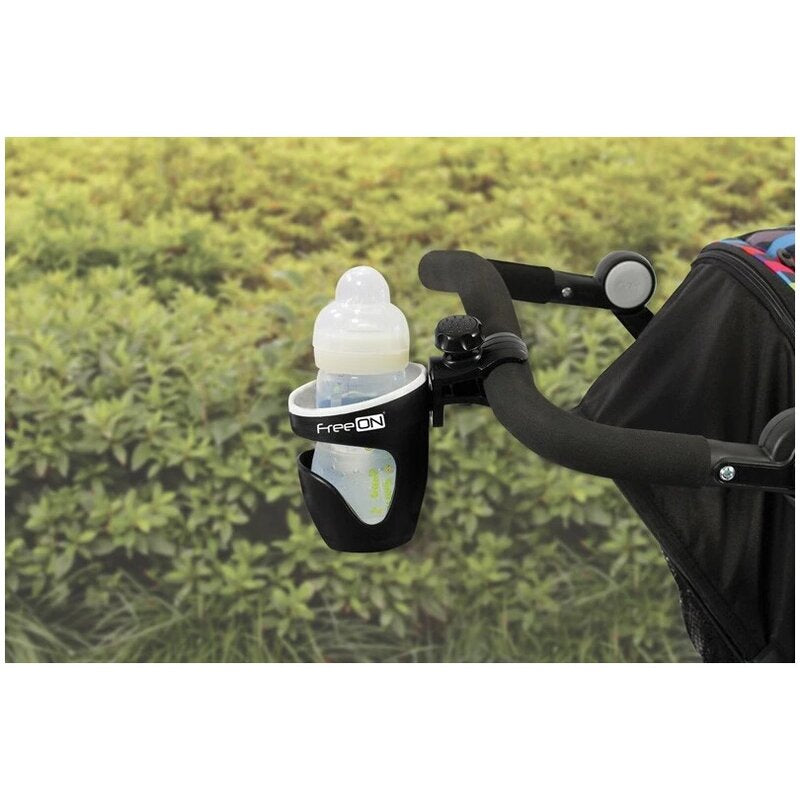 Suport pentru carucior, FreeON, Universal, Pentru biberon/pahar, Negru