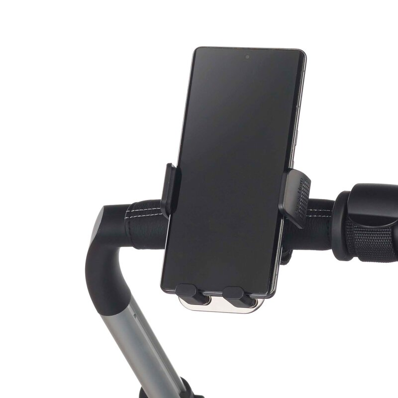 Suport telefon, Jane, Pentru carucior, Universal, Reglabil, Cu buton de blocare, Black