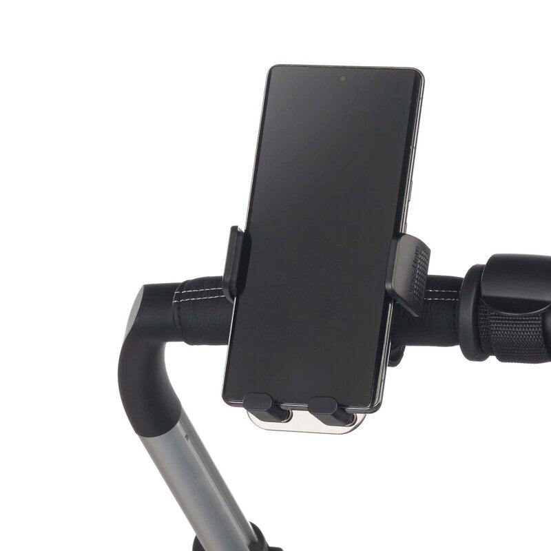 Suport telefon, Jane, Pentru carucior, Universal, Reglabil, Cu buton de blocare, Black